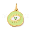 304 Stainless Steel Enamel Pendants STAS-I331-06G-2
