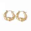 Ion Plating(IP) 304 Stainless Steel Claddagh Earrings EJEW-G314-12G-1