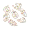 UV Plating Rainbow Iridescent Acrylic Pendants OACR-K003-007E-1