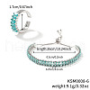 Elegant Fashion Rectangle Brass Rhinestone Slider Bracelets & Cuff Rings Sets TK3165-4-1