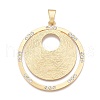 Plating Alloy Rhinestone Big Pendants PALLOY-T090-15G-1