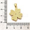 Rack Plating Brass Micro Pave Cubic Zirconia Enamel Pendants KK-L226-004G-02-3