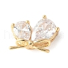 Brass Micro Pave Clear Teardrop Cubic Zirconia Pendants KK-A253-09G-1