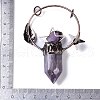 Natural Amethyst Faceted Pointed Bullet Big Pendants G-B073-01R-01-3