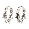 Skull Theme 316 Surgical Stainless Steel Hoop Earrings for Women Men EJEW-D096-04E-AS-1