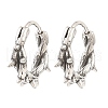 Skull Theme 316 Surgical Stainless Steel Hoop Earrings for Women Men EJEW-D096-04E-AS-1