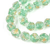 Handmade Gold Foil Glass Beads Strands FOIL-N029-04B-3