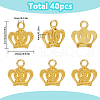 SUNNYCLUE 40Pcs Rack Plating Alloy Pendant Rhinestone Settings FIND-SC0013-27-2