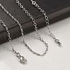 Brass Cable Chain Necklaces for Women NJEW-D302-20P-3