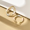 Brass Two Tone Twist Hoop Earrings EJEW-B117-06B-M-2