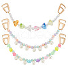 6Pcs 3 Styles Candy Series Acrylic Boot Strap Chains FIND-GO00001-1