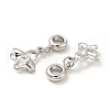 Rack Plating Alloy Crystal Rhinestone European Dangle Charms PALLOY-P289-20P-2