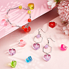 SUNNYCLUE 100Pcs 10 Colors Valentine's Day Transparent Resin Pendants FIND-SC0003-28-4