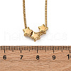304 Stainless Steel Triple Beads Pendant Box Chain Necklaces NJEW-R026-02G-02-5