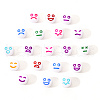 White Opaque Acrylic Beads MACR-YW0001-20C-7