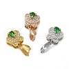 Rack Plating Brass Micro Pave Cubic Zirconia Ice Pick Pinch Bails KK-K340-21-1