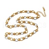 Two Tone 304 Stainless Steel Oval Link Chain Necklaces for Women NJEW-Z086-02GP-2
