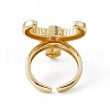 Brass OX Head Open Cuff Ring RJEW-I086-14G-3