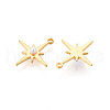 Brass & ABS Plastic Imitation Pearl Charms KK-N263-05G-2