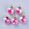Transparent Glass Globe Pendants GLAA-S181-06-3
