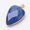 Faceted Natural Lapis Lazuli Pendants X-G-F340-02A-2