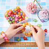 Beadthoven 100Pcs 2 Style Frosted Acrylic Beads FACR-BT0001-01-14