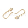 Brass Micro Pave Cubic Zirconia Earring Hooks KK-U008-08G-2
