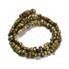 Natural Unakite Beads Strands G-Q167-B17-01-3
