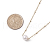 Mother's Day Jewellery Round Natural Cultured Freshwater Pearl Pendant Necklaces X-NJEW-JN04966-3