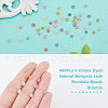  480Pcs 8 Colors Dyed Natural Malaysia Jade Rondelle Beads Strands G-NB0002-88-3