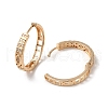Brass Micro Pave Cubic Zirconia Hoop Earrings for Women EJEW-M238-20KCG-2