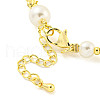 Rack Plating Grooved Round Brass Beaded Bracelets BJEW-P322-20G-3