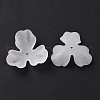 3-Petal Transparent Acrylic Bead Caps X-OACR-A017-11-2