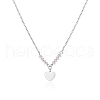 Simple Stainless Steel Heart Pendant Necklaces for Women's Daily Wear SC0258-1-1