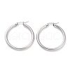 Non-Tarnish Ring 304 Stainless Steel Hoop Earrings for Women Men EJEW-B049-01D-P-1