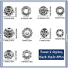 SUNNYCLUE 40Pcs 5 Styles Alloy European Beads FIND-SC0010-56-2