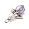20Pcs Glass Pearl Pendants PALLOY-JF03651-5