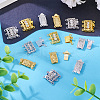 20Pcs 4 Style Brass Filigree Box Clasps KK-PJ0001-15-16