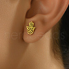 Fashionable Hollow Palm Stainless Steel Hand Earrings for Women UG3388-1