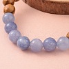 Round Wood Beaded Stretch Bracelets BJEW-JB02135-3