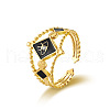 204 Stainless Steel Enamel Cuff Rings FS-WG1A4E8-11-2