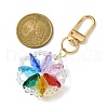 Flower Glass Pendant Decorations HJEW-TA00196-3