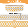 Polyester Jacquard Leaf Ribbon OCOR-WH0097-08C-2