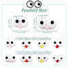  32Pcs 8 Style Polyester Felt Craft Cartoon Eyeballs DIY-NB0008-87-2