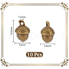 Unicraftale 10Pcs Tibetan Style Alloy Pendants FIND-UN0003-15-3