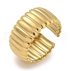 304 Stainless Steel Open Cuff Ring for Women RJEW-U014-05G-1