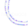 Opaque Spray Painted Glass Bead Strands GLAA-N047-07-05-3