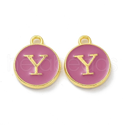 Golden Plated Alloy Enamel Charms ENAM-XCP0001-13Y-1