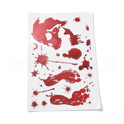 Halloween Theme PVC Static Stickers DIY-F133-04-1