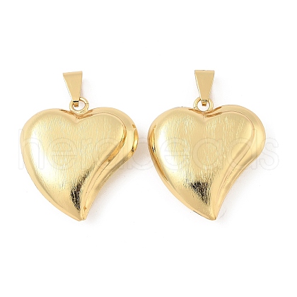 Heart Brass Pendants KK-M327-04B-G-1